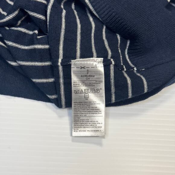 Banana Republic Silk Cashmere Striped Sweater Navy White Women’s Small Nautical - Picture 12 of 15